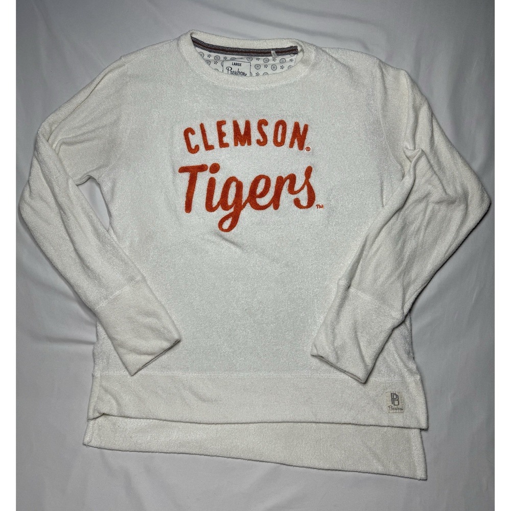 Women's Clemson University Tigers Sweatshirt Cuddle Knit Fleece Size Large